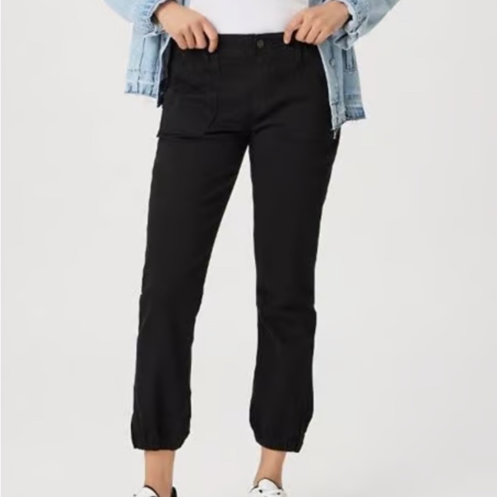 PAIGE JEANS Mayslie Black Denim Jogger size 29